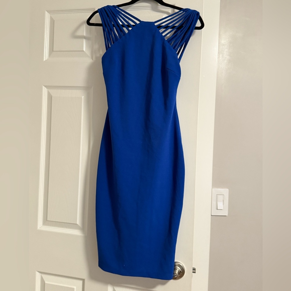 Elegant Royal Blue Midi Dress